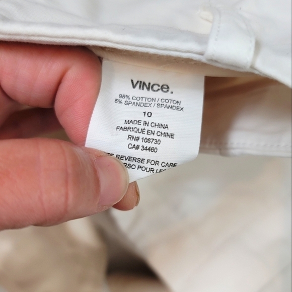 VINCE PLEATED ROLLED CUFF SHORTS, SZ 10 - Picture 9 of 13